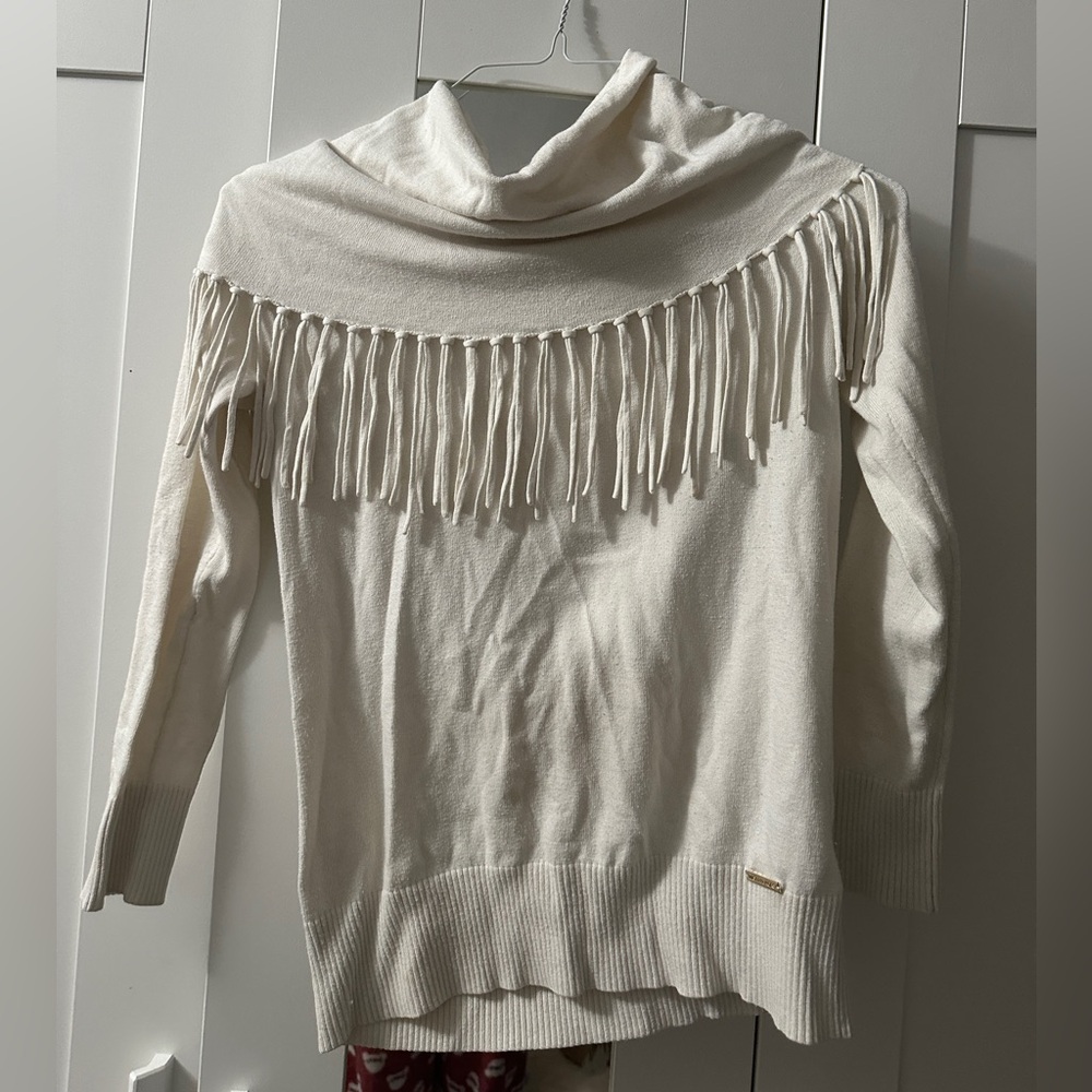 Michael Kors Sweater Fringe Beige P / S